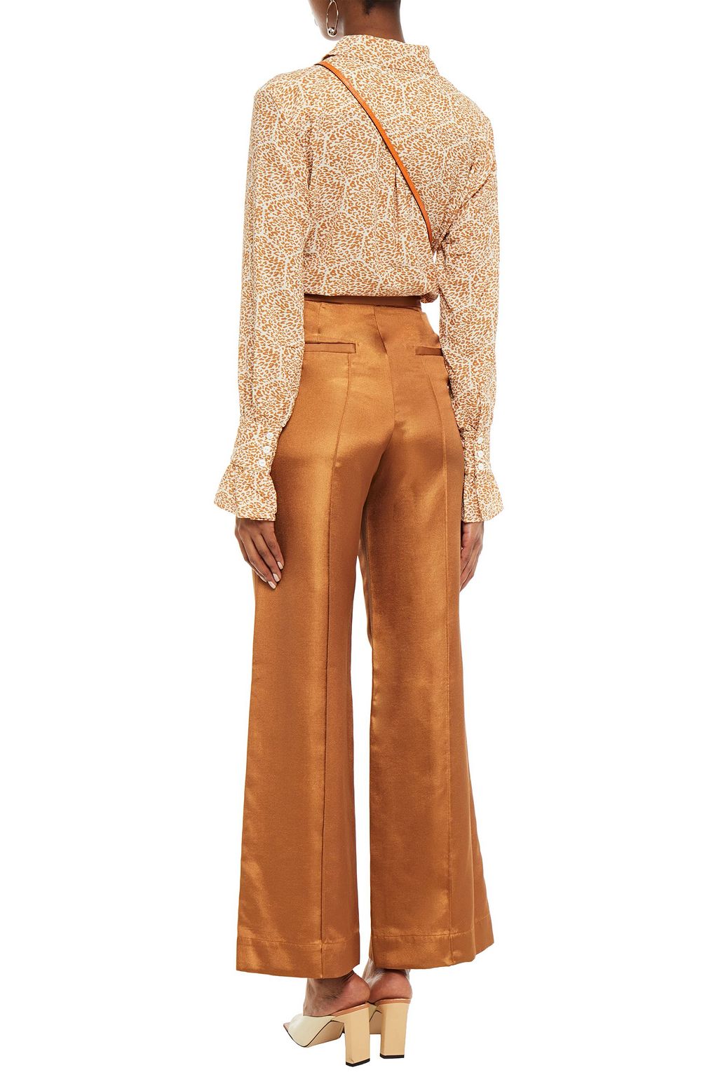 BAUM UND PFERDGARTEN Satin-crepe wide-leg pants
