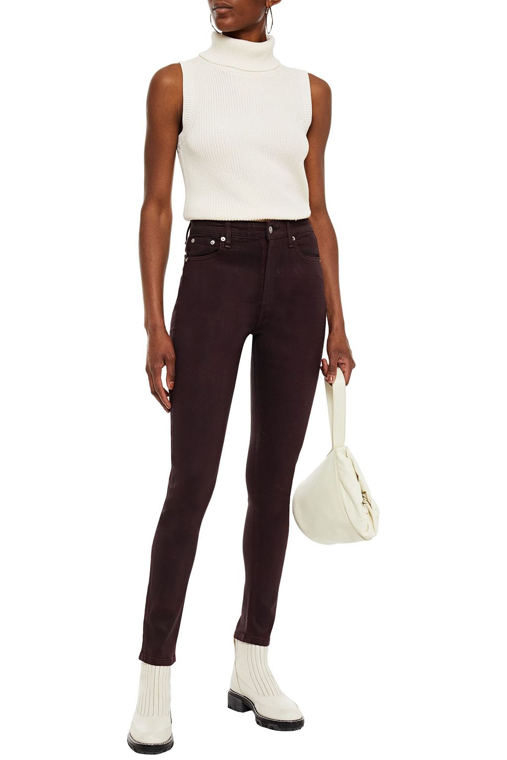 RAG & BONE Nina coated high-rise skinny jeans