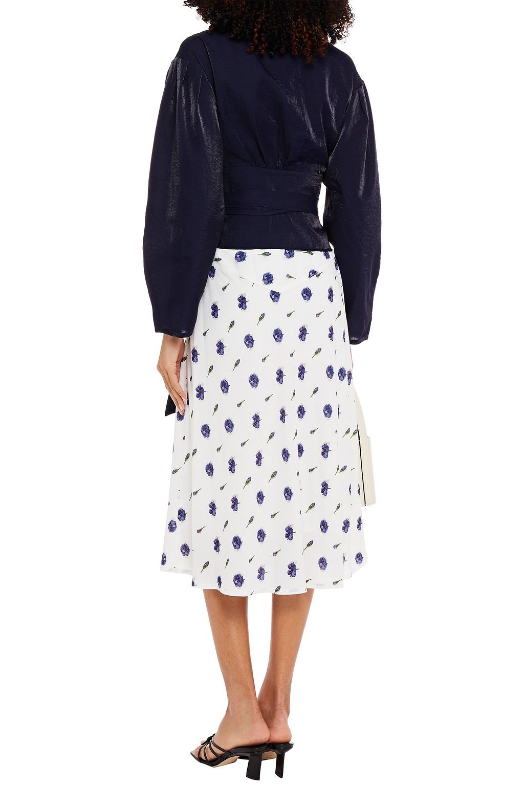 BAUM UND PFERDGARTEN Floral-print crepe skirt