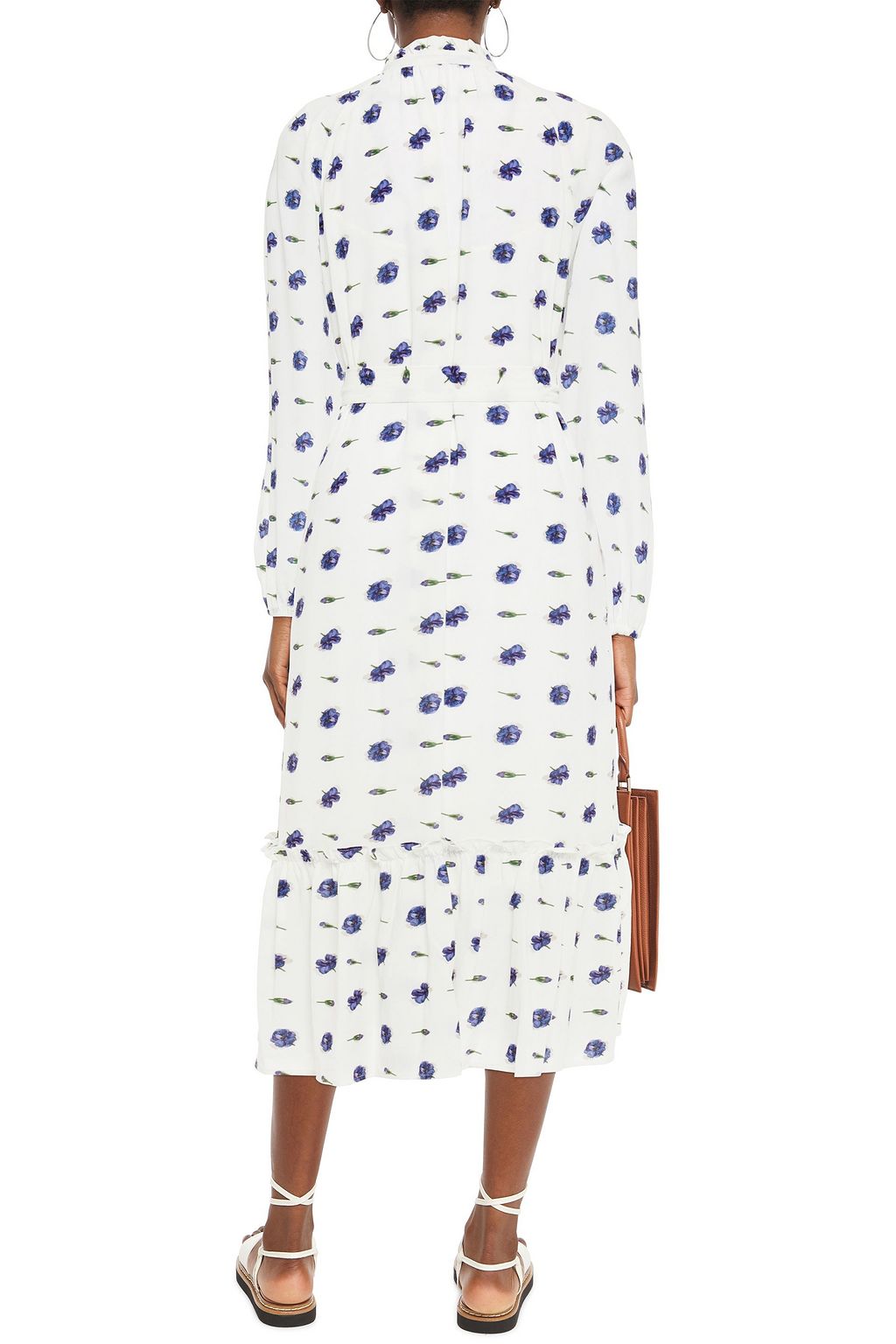 BAUM UND PFERDGARTEN Antoinette belted floral-print crepe midi dress