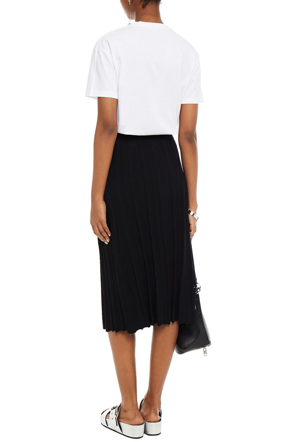 KENZO Pleated knitted midi skirt