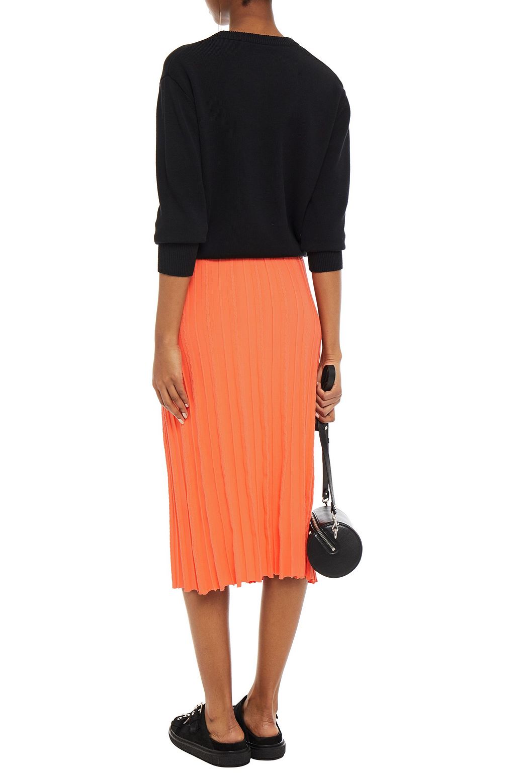 KENZO Pleated knitted midi skirt