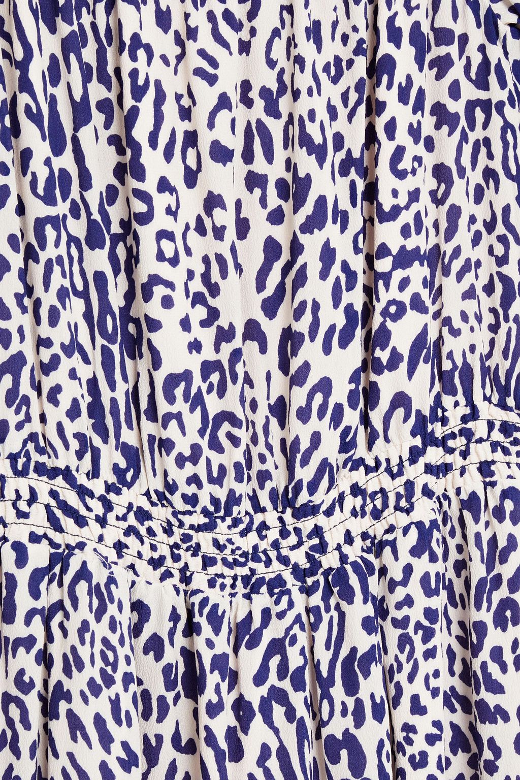 BAUM UND PFERDGARTEN Abril gathered leopard-print crepe maxi dress