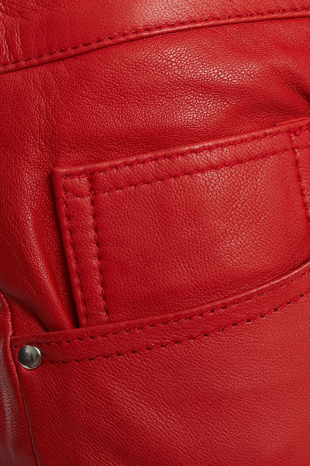 STAND STUDIO Leather slim-leg pants