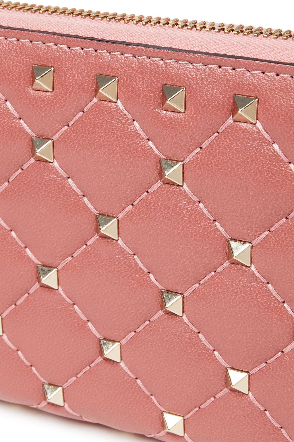 VALENTINO GARAVANI Rockstud Spike quilted leather wallet