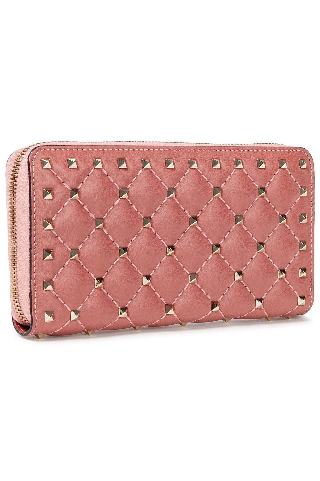 VALENTINO GARAVANI Rockstud Spike quilted leather wallet