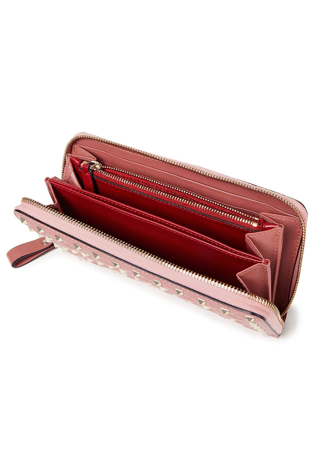 VALENTINO GARAVANI Rockstud Spike quilted leather wallet