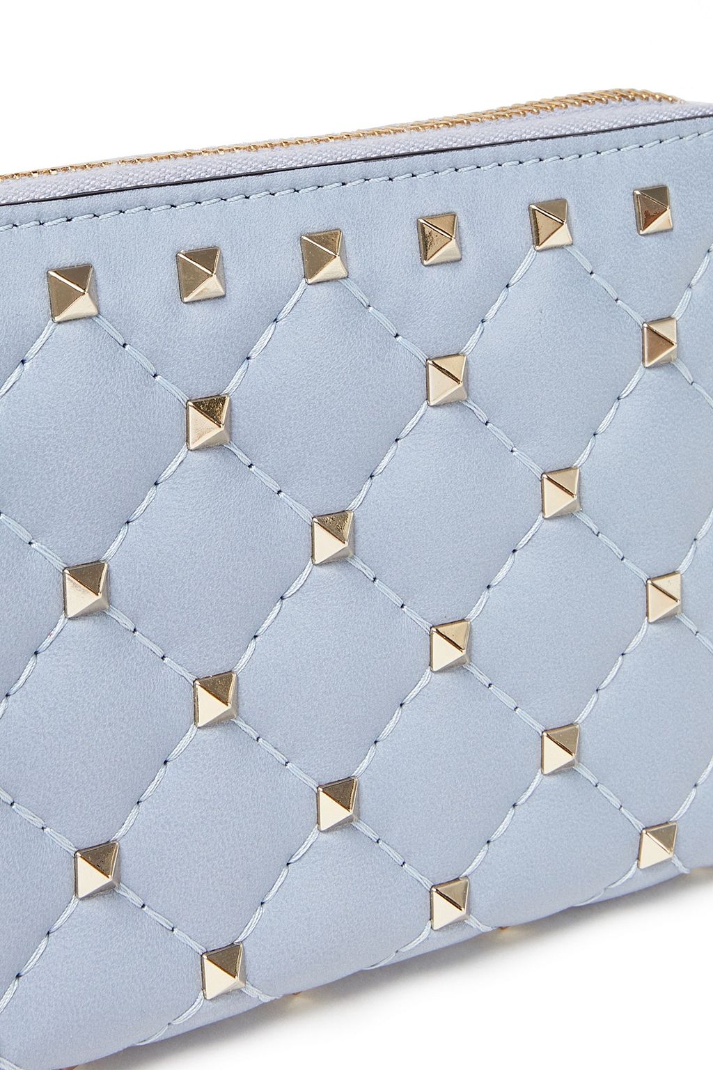 VALENTINO GARAVANI Rockstud Spike quilted leather wallet