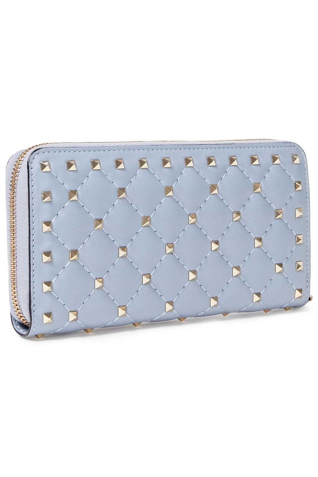 VALENTINO GARAVANI Rockstud Spike quilted leather wallet