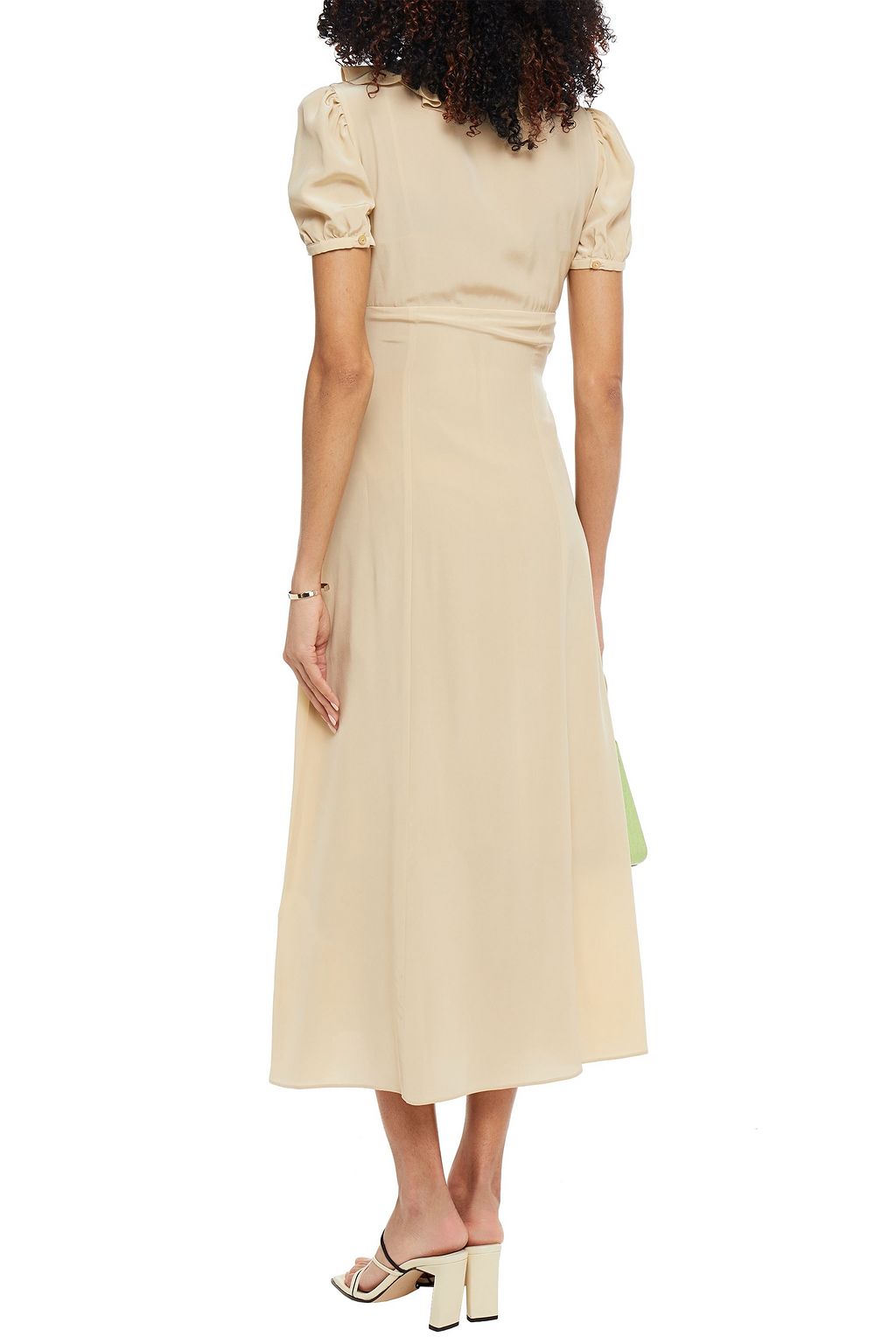M MISSONI Ruffle-trimmed silk crepe de chine midi dress