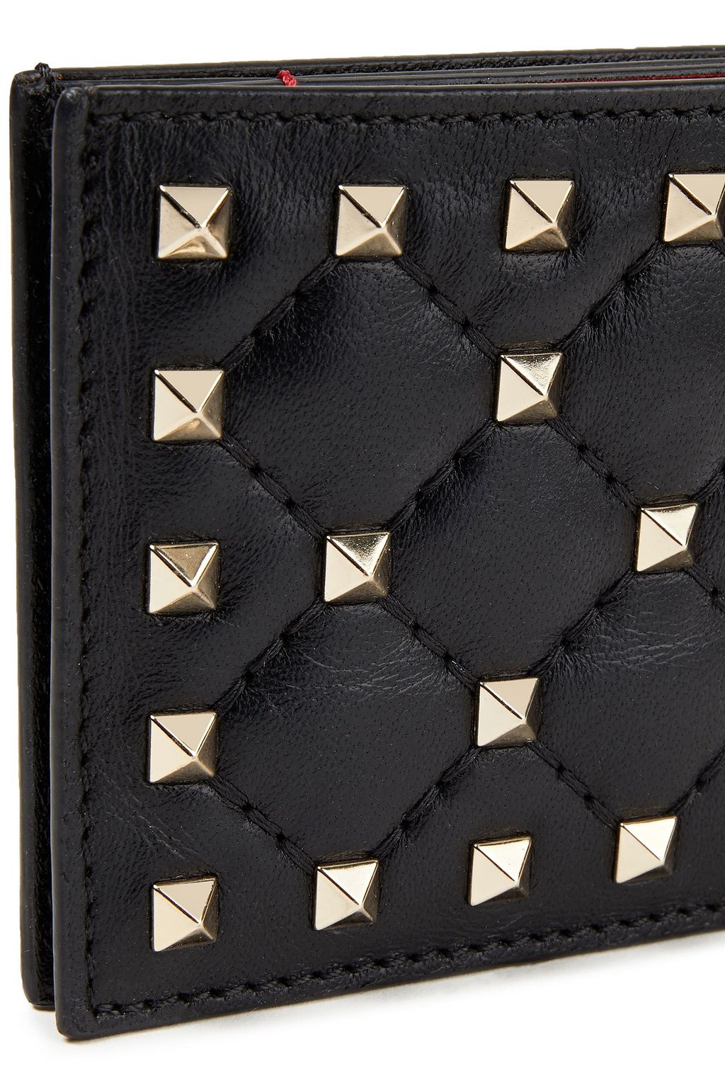 VALENTINO GARAVANI Rockstud Spike quilted leather wallet