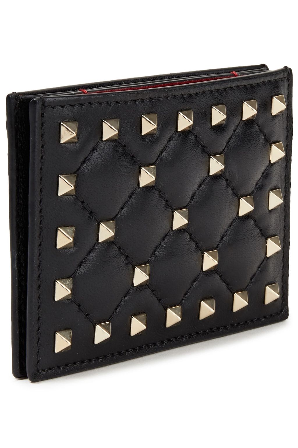 VALENTINO GARAVANI Rockstud Spike quilted leather wallet