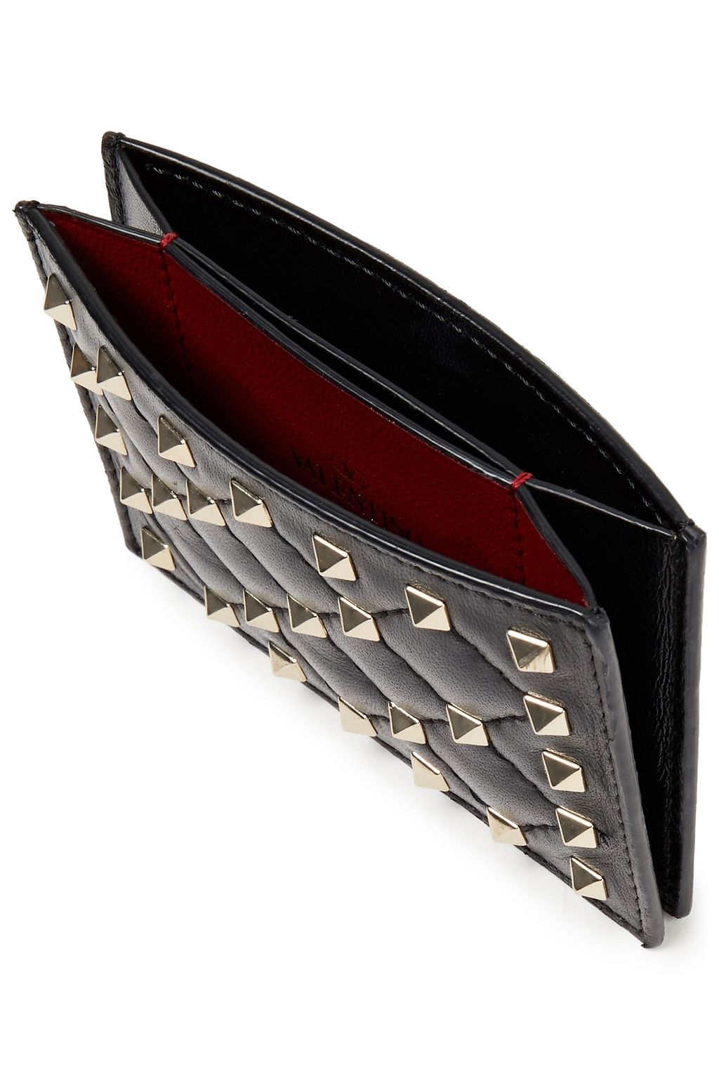 VALENTINO GARAVANI Rockstud Spike quilted leather wallet