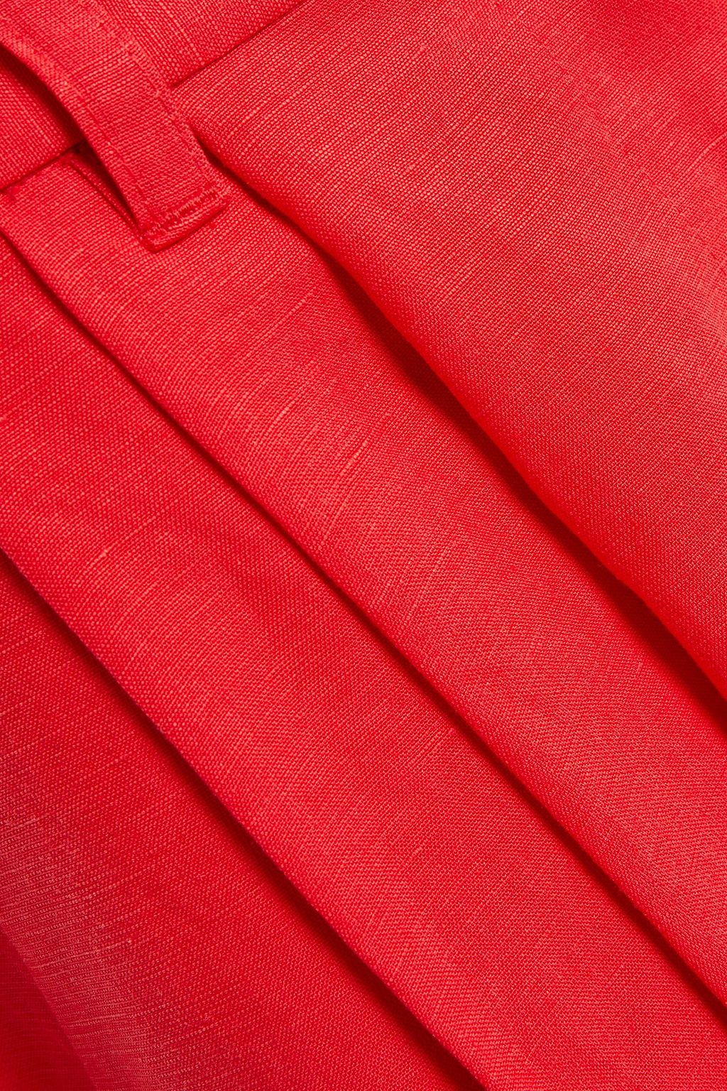 MARA HOFFMAN Tulay pleated Tencel and linen-blend maxi skirt