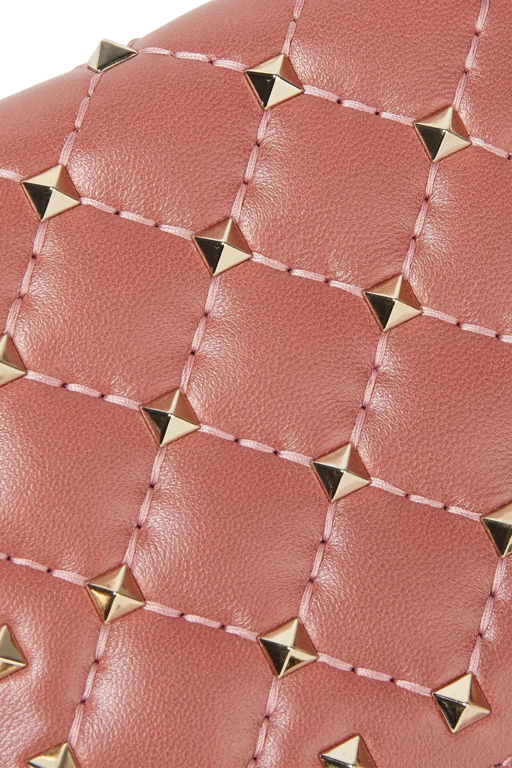 VALENTINO GARAVANI Rockstud Spike quilted leather wallet