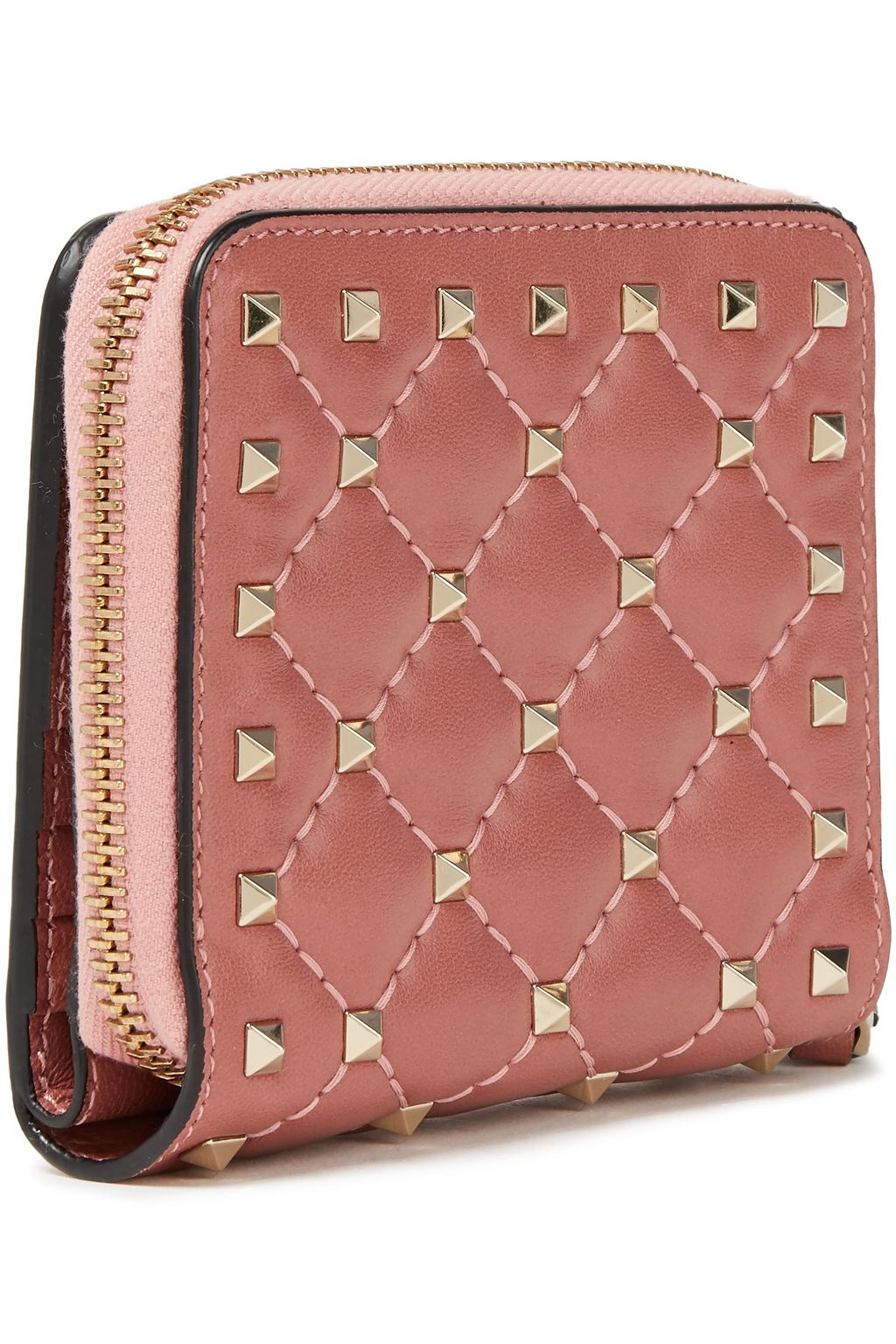 VALENTINO GARAVANI Rockstud Spike quilted leather wallet