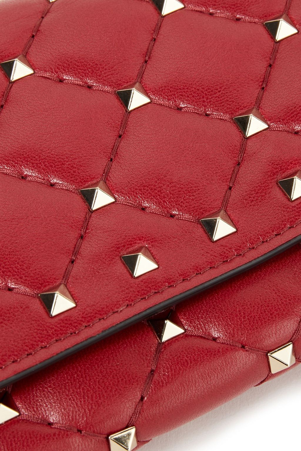 VALENTINO GARAVANI Rockstud Spike quilted leather wallet