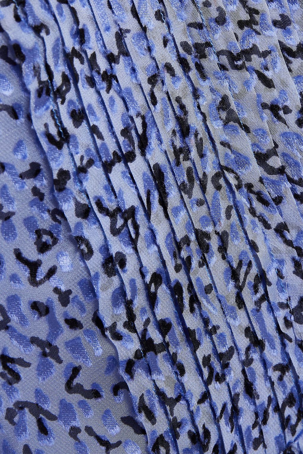 JOIE Harlie gathered leopard-print fil coupé chiffon midi dress