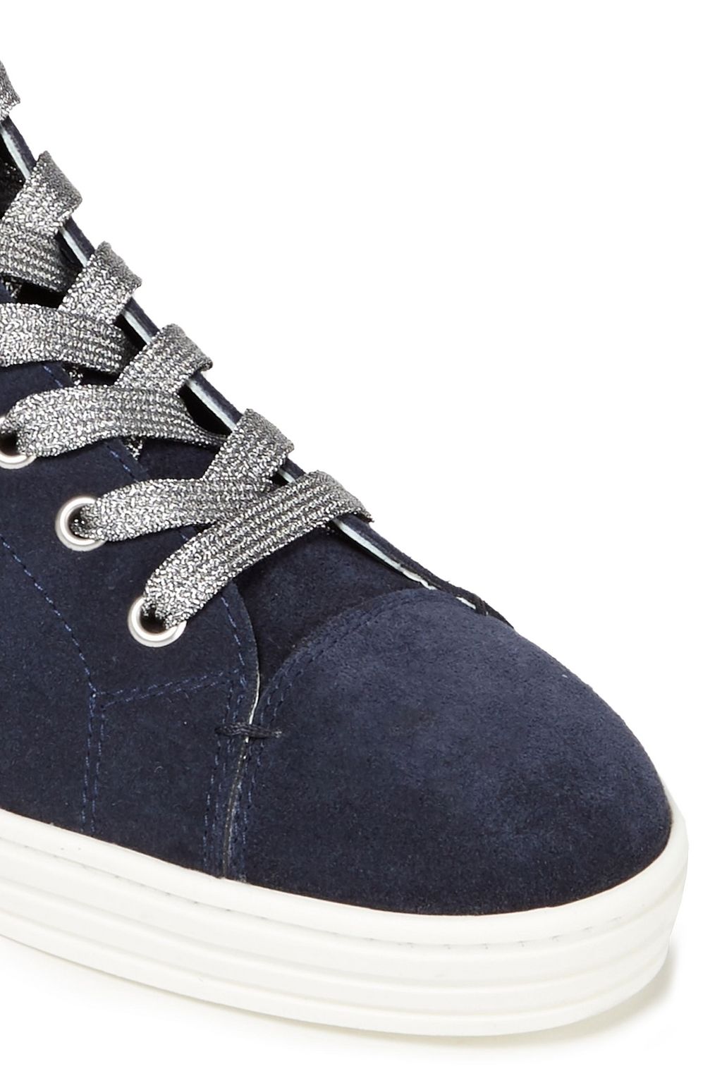 HOGAN Studded laser-cut suede sneakers