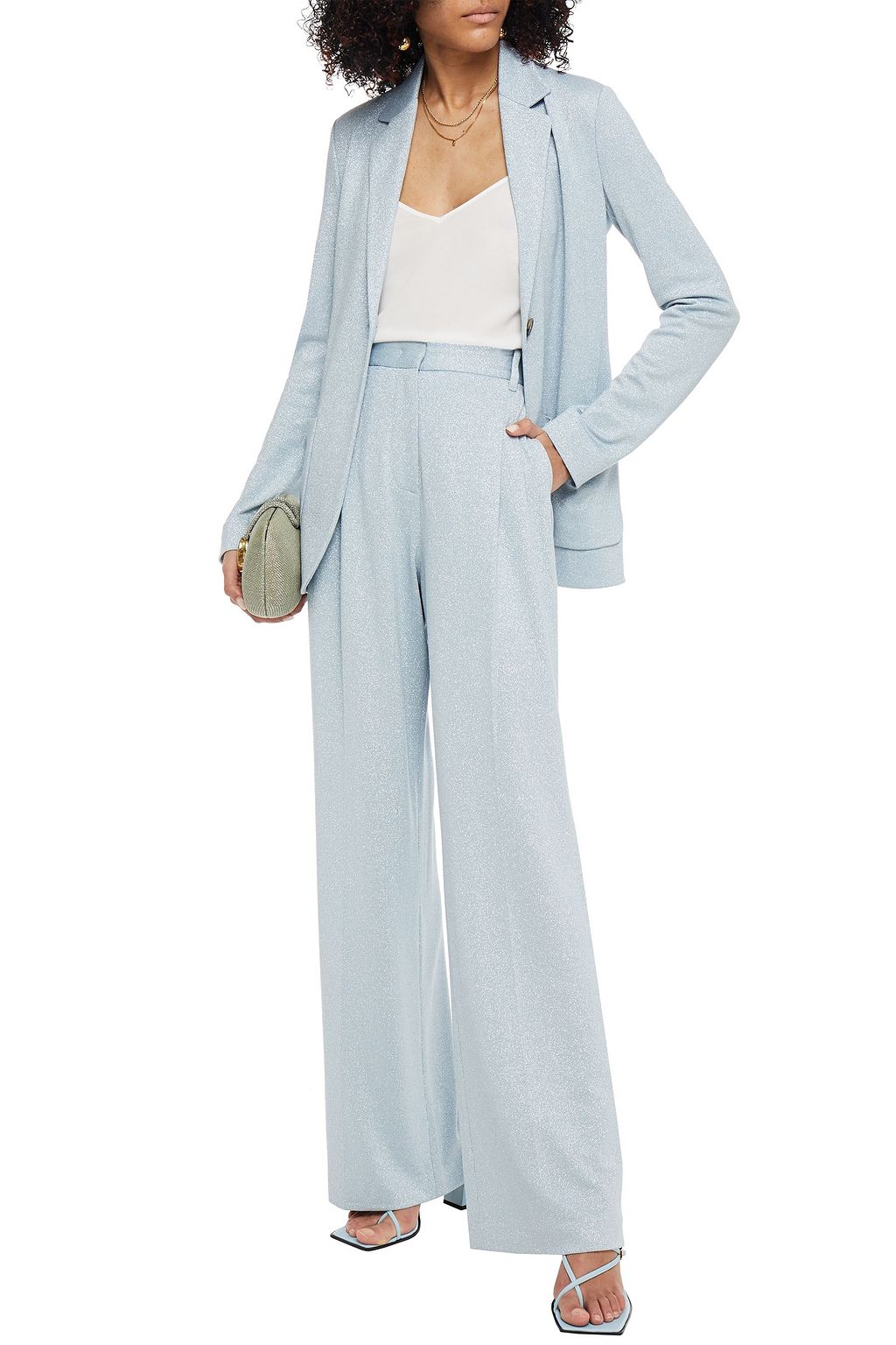 M MISSONI Metallic knitted wide-leg pants