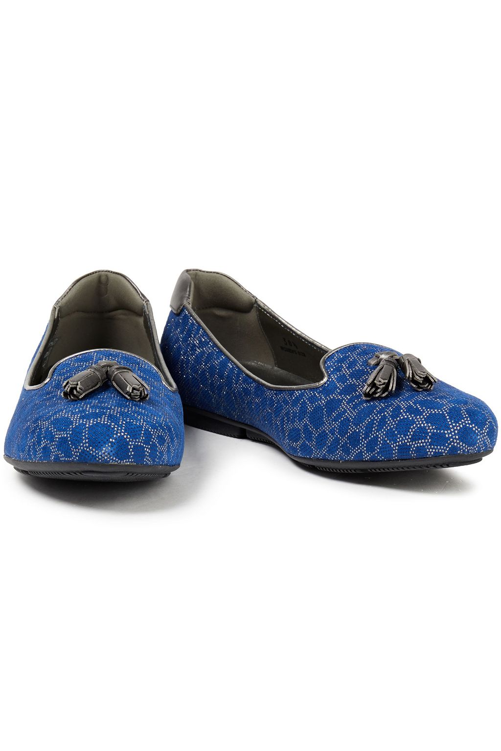 HOGAN Studded printed suede ballet flats