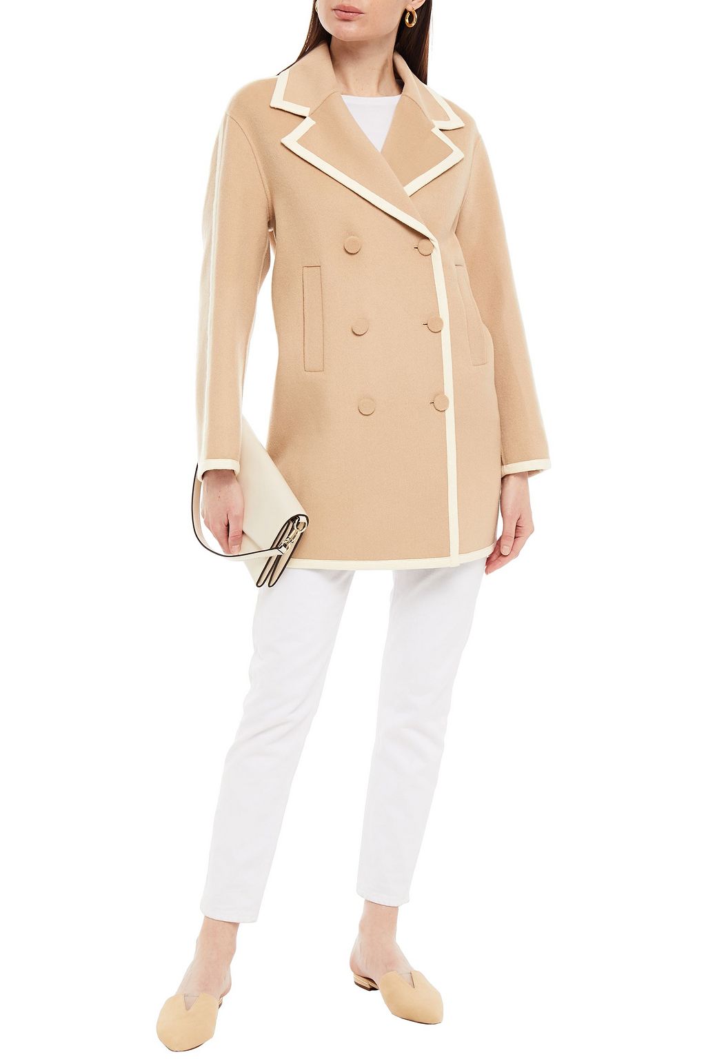 CLAUDIE PIERLOT Double-breasted wool-felt coat