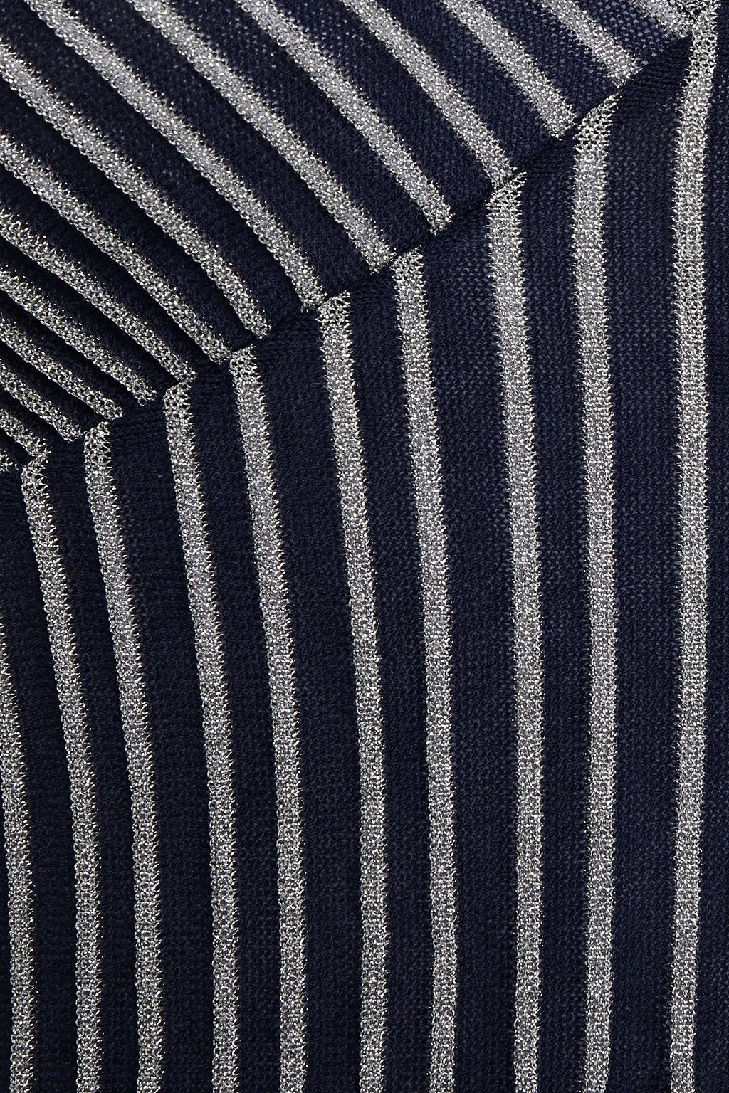 M MISSONI Metallic striped knitted top
