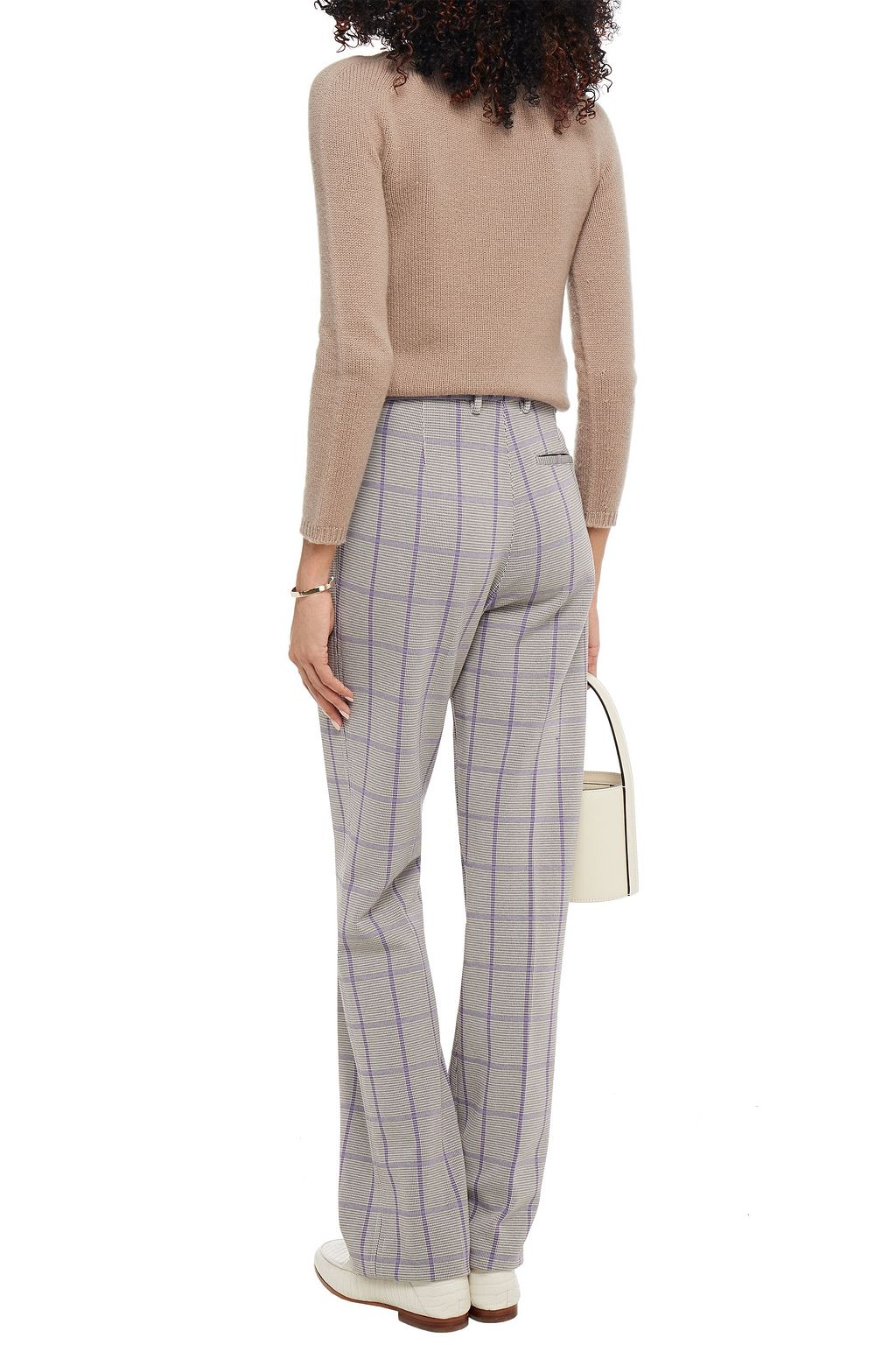M MISSONI Checked stretch-knit straight-leg pants