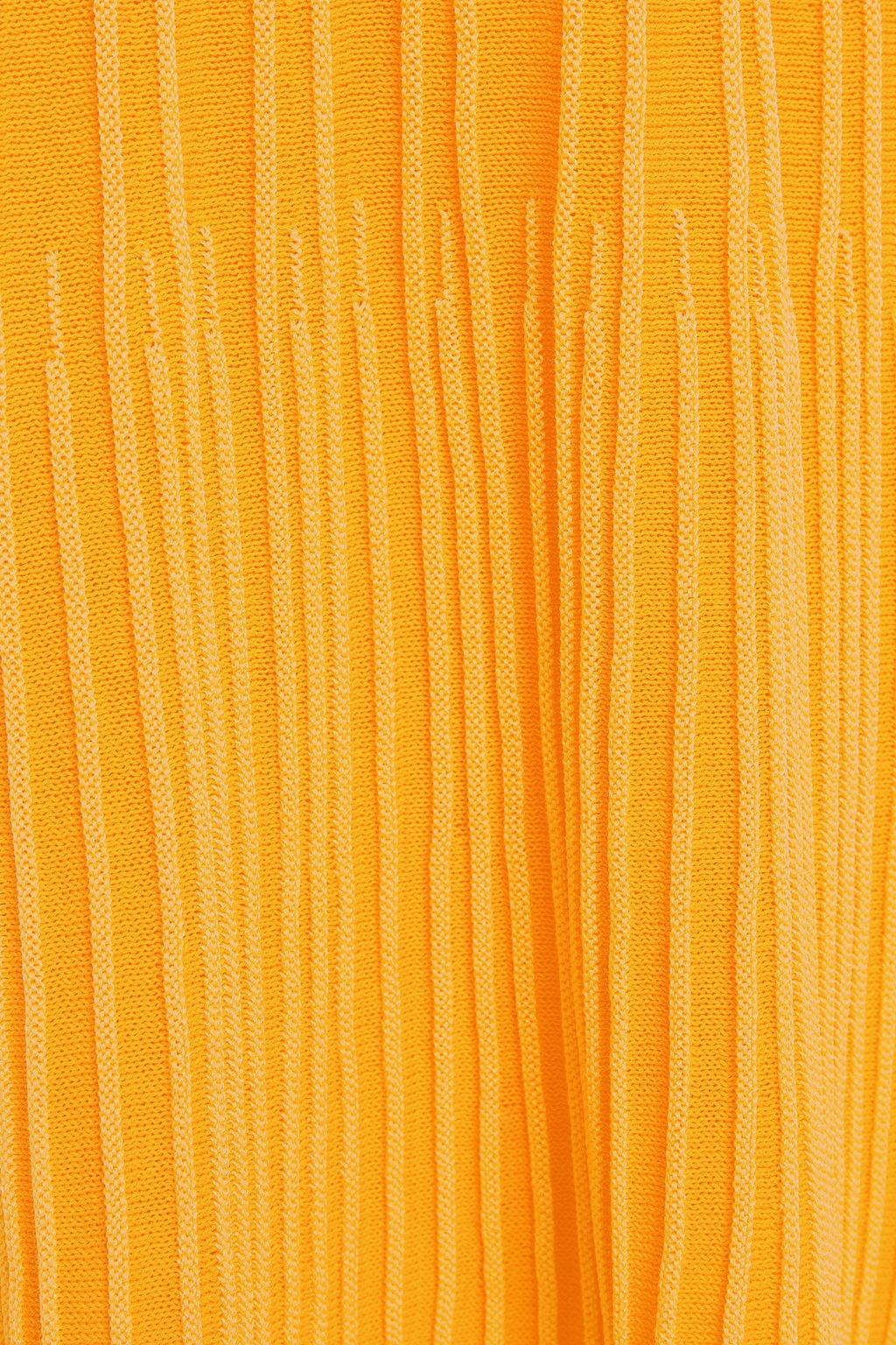 M MISSONI Striped ribbed cotton-blend mini dress