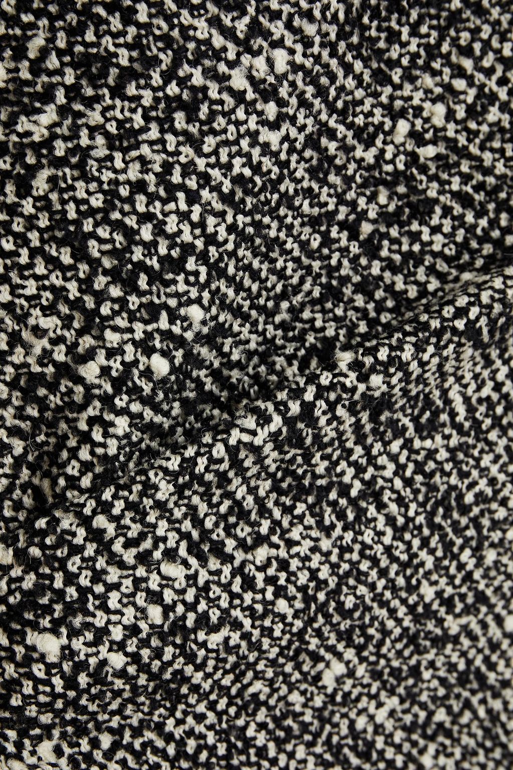 TORY BURCH Frayed wool-tweed mini skirt