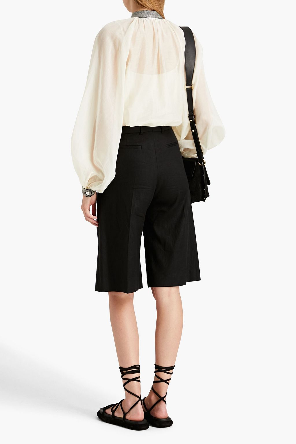 TORY BURCH Cotton and silk-blend organza blouse