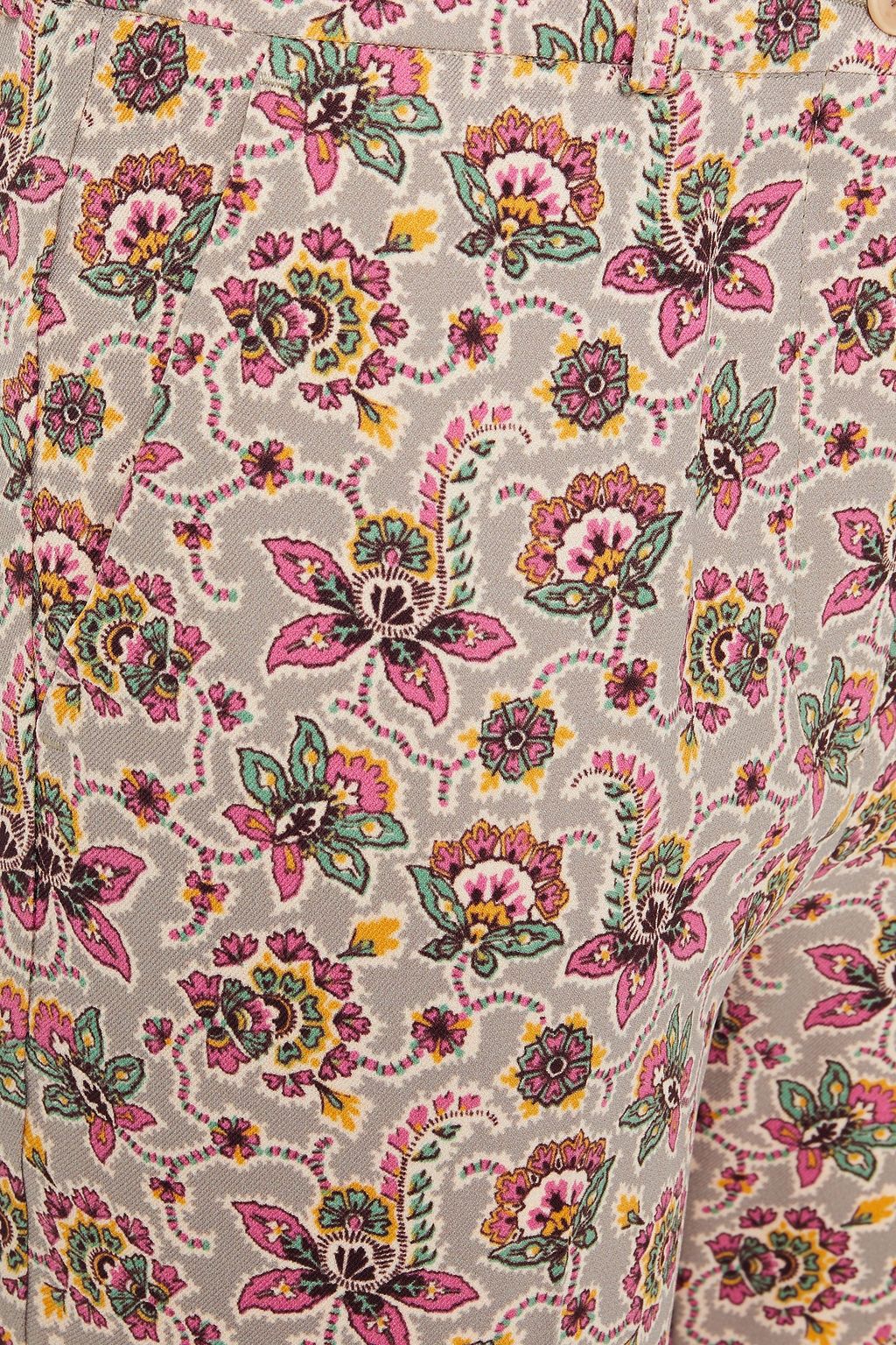 ETRO Cropped floral-print twill slim-leg pants