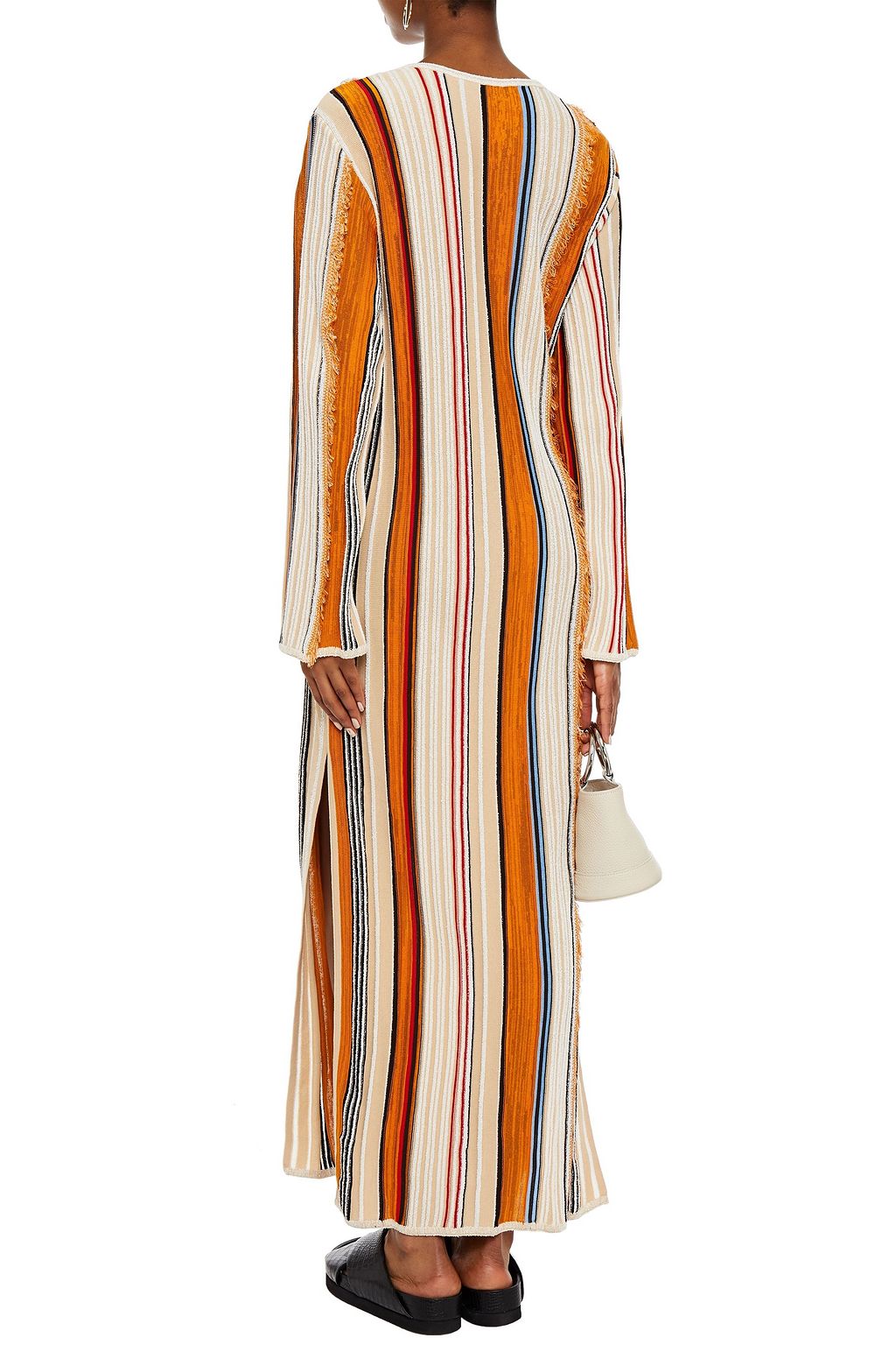 M MISSONI Frayed striped cotton-blend kaftan