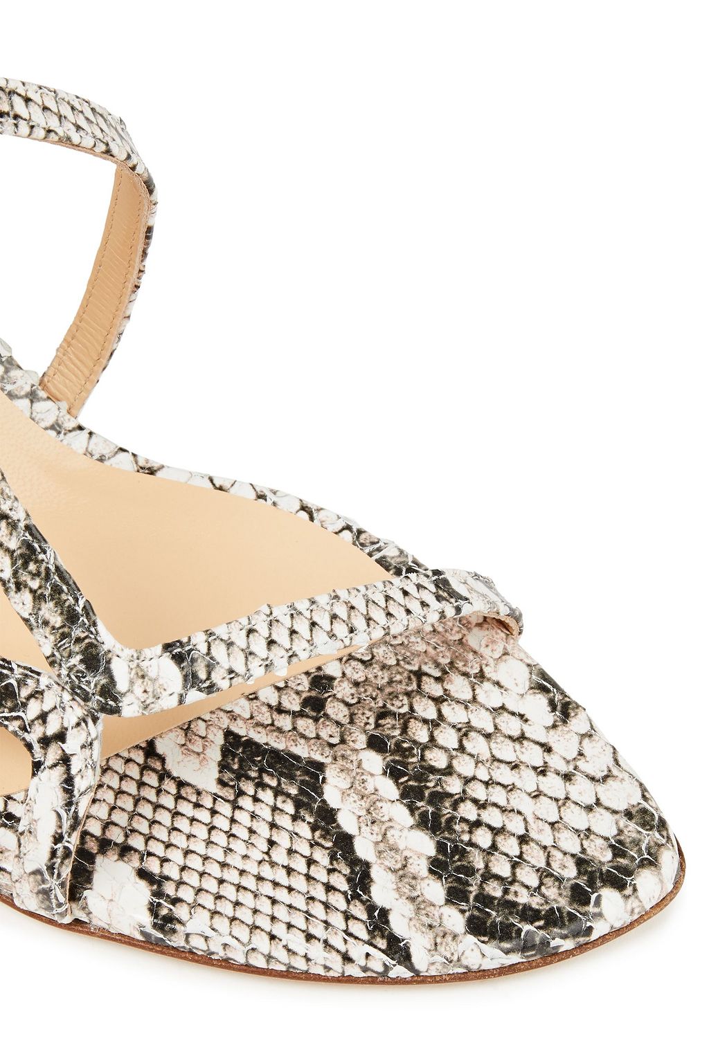 BY FAR Brigette croc-effect leather sandals