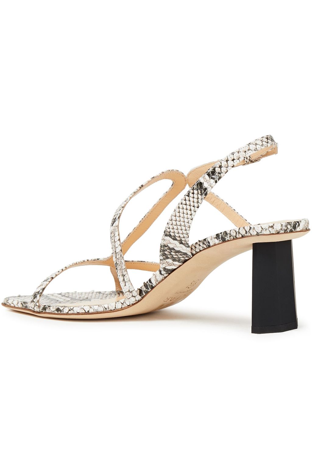 BY FAR Brigette croc-effect leather sandals