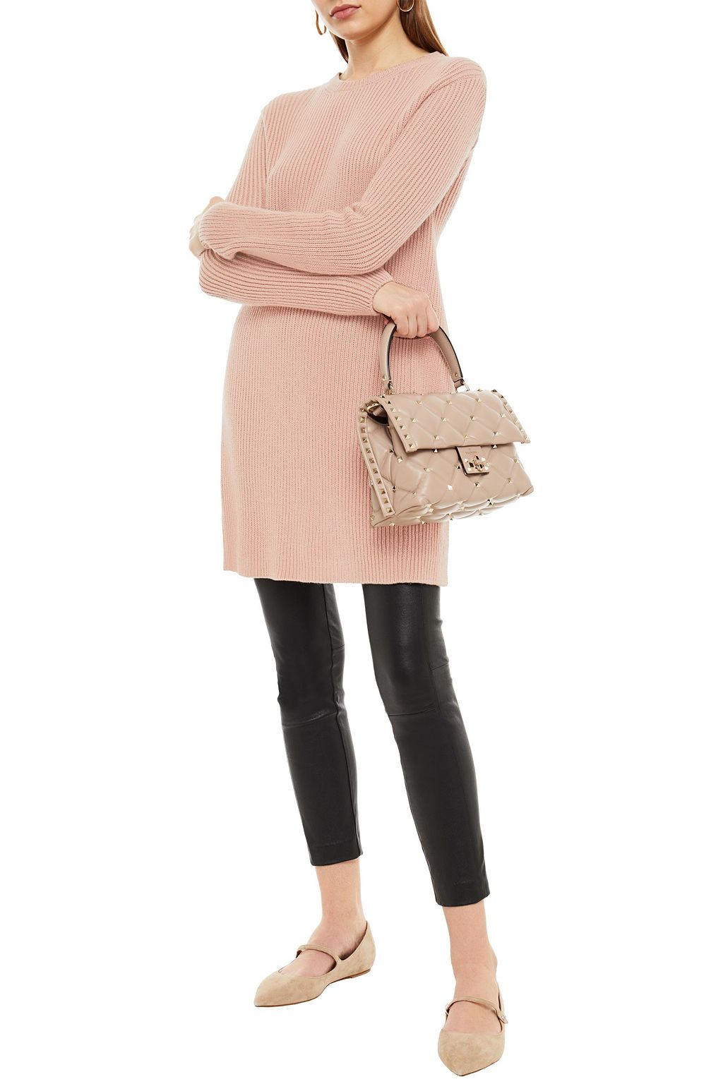 VALENTINO GARAVANI Cutout ribbed cashmere sweater