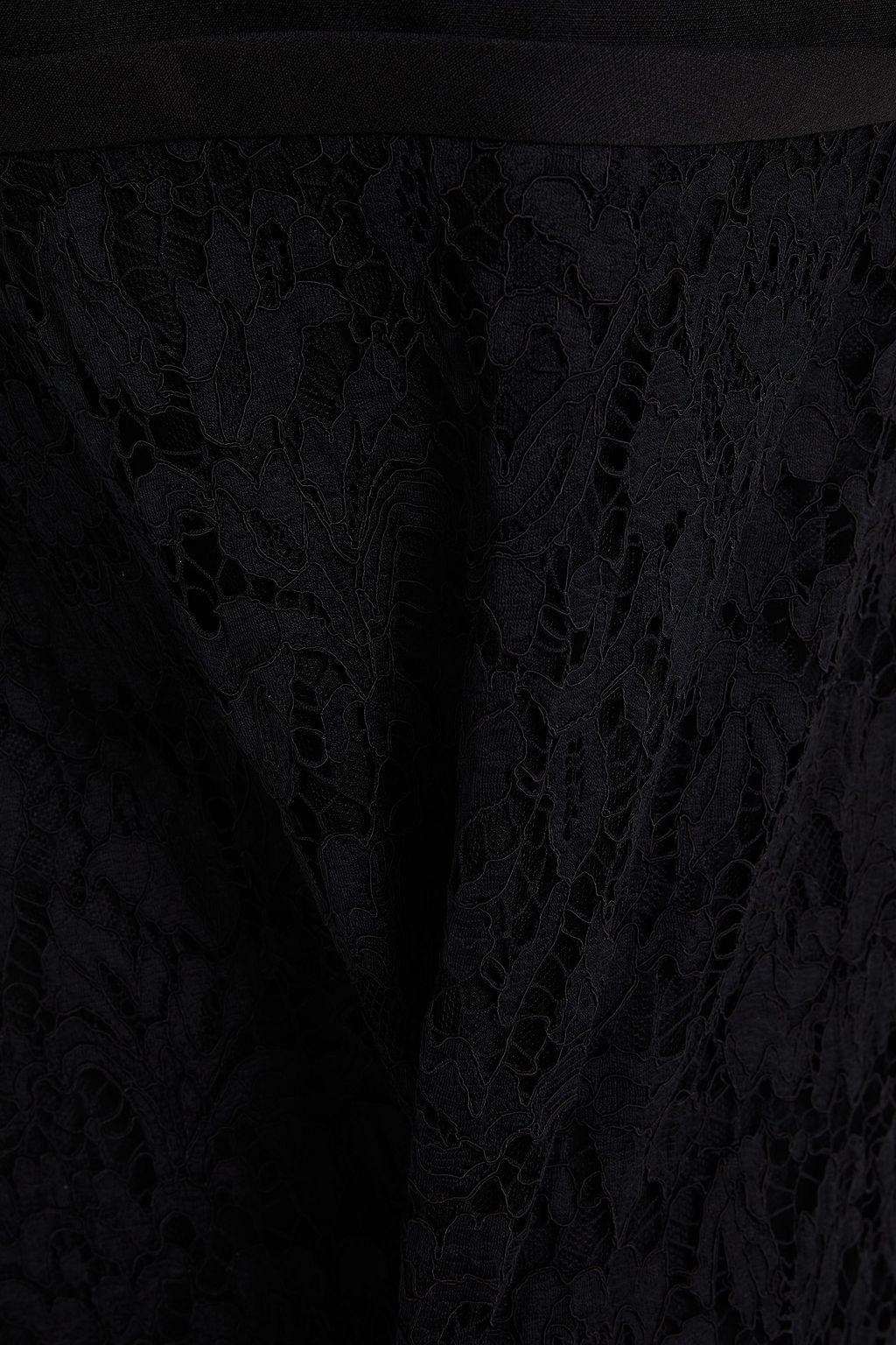 VALENTINO GARAVANI 보우 장식 패널 디테일 코드 레이스 & 크레이프 미니 드레스