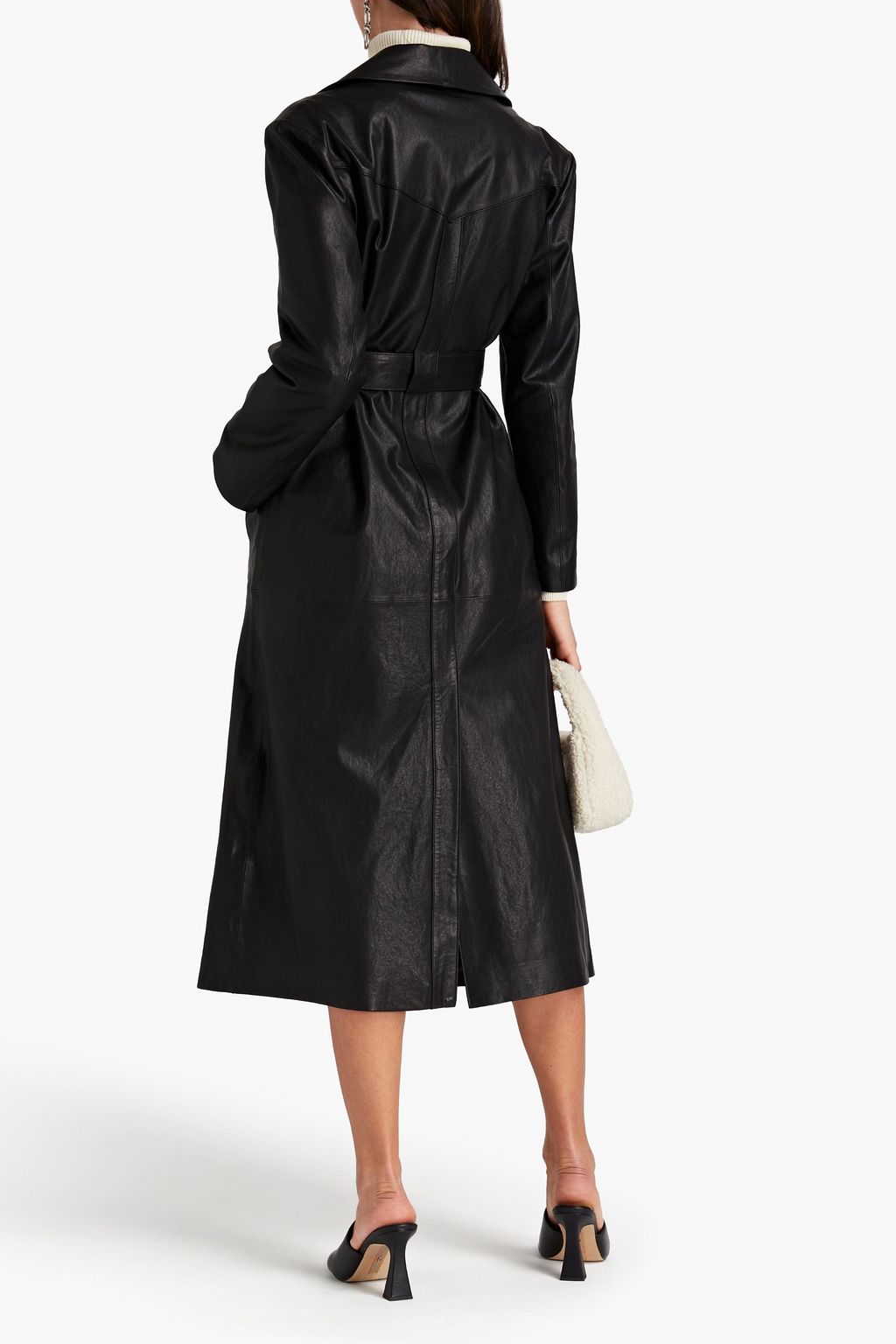 ENVELOPE1976 Perpignan belted leather trench coat
