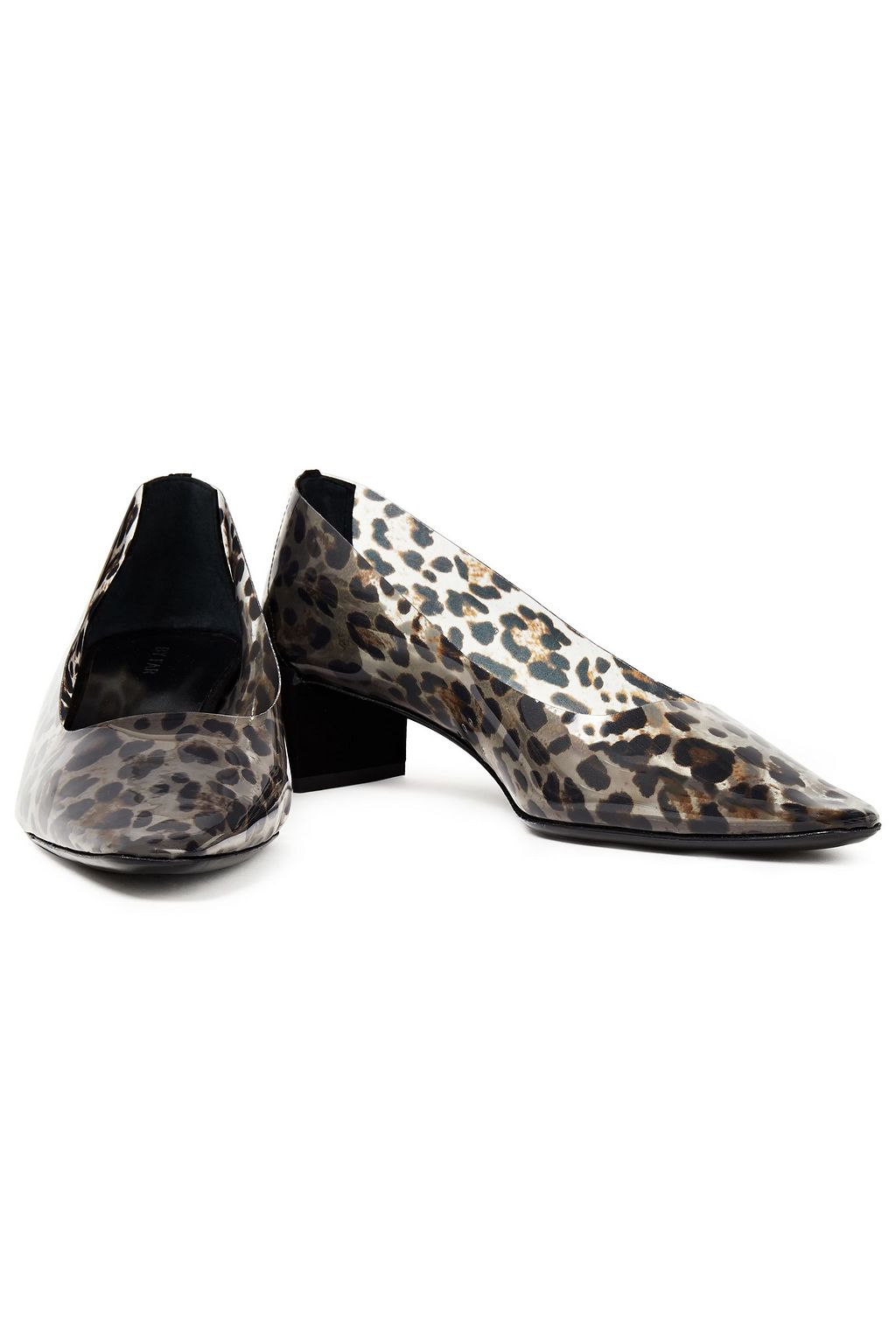 BY FAR Andrea leopard-print PVC pumps
