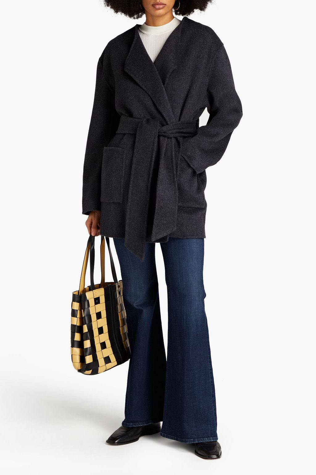 ENVELOPE1976 Pisa mélange wool-felt coat