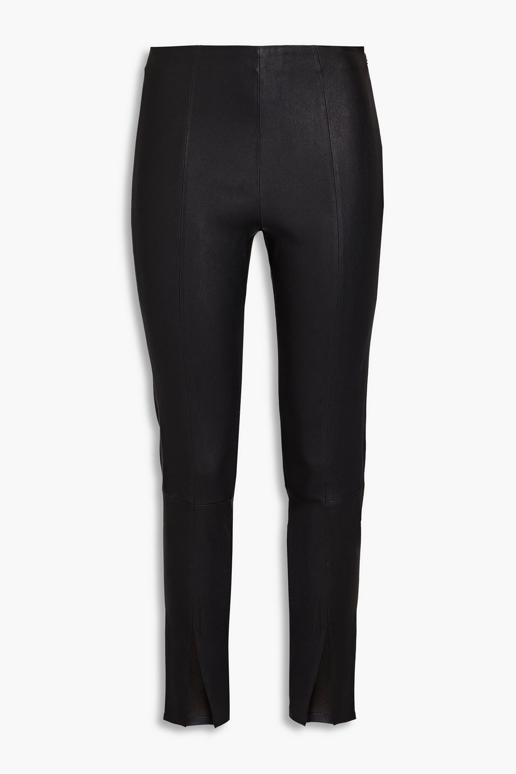 THEORY Cropped leather leggings THE OUTNET