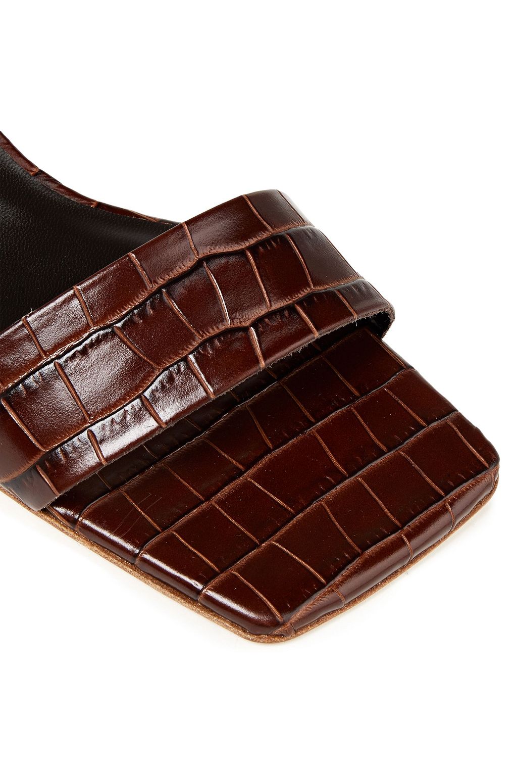 BY FAR Courtney croc-effect leather mules