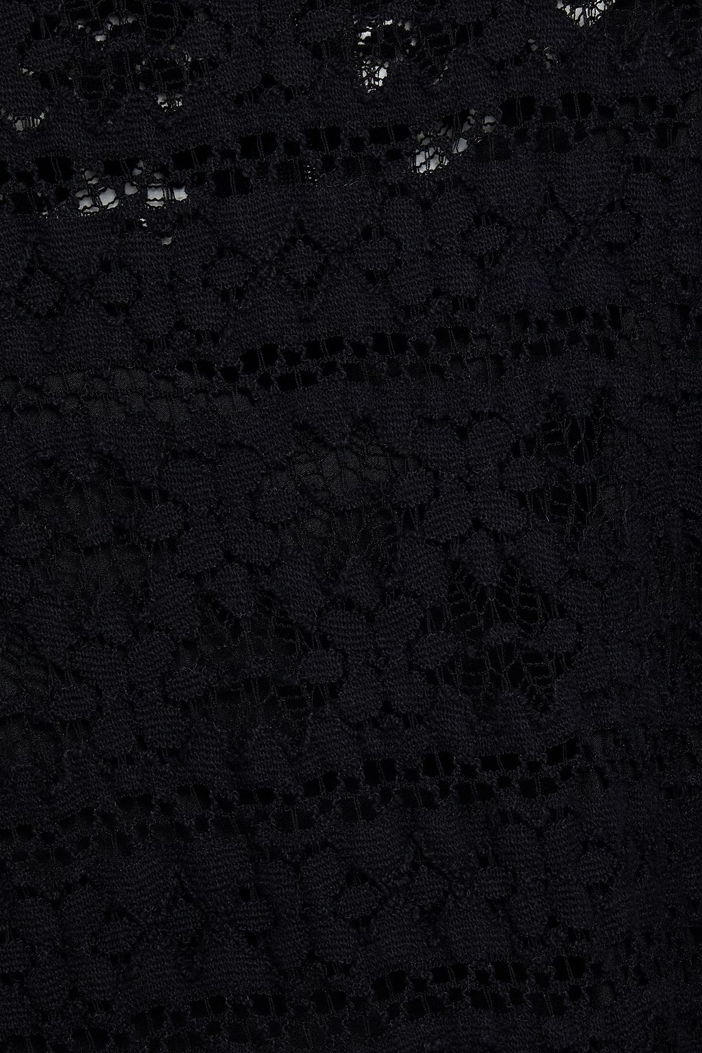 REDVALENTINO Belted point d'esprit-trimmed cotton-blend crocheted lace mini dress