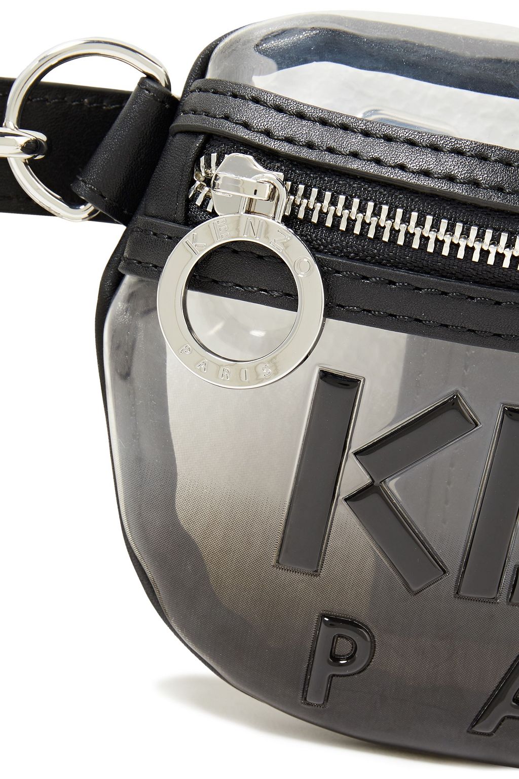 KENZO Appliquéd PVC and leather belt bag