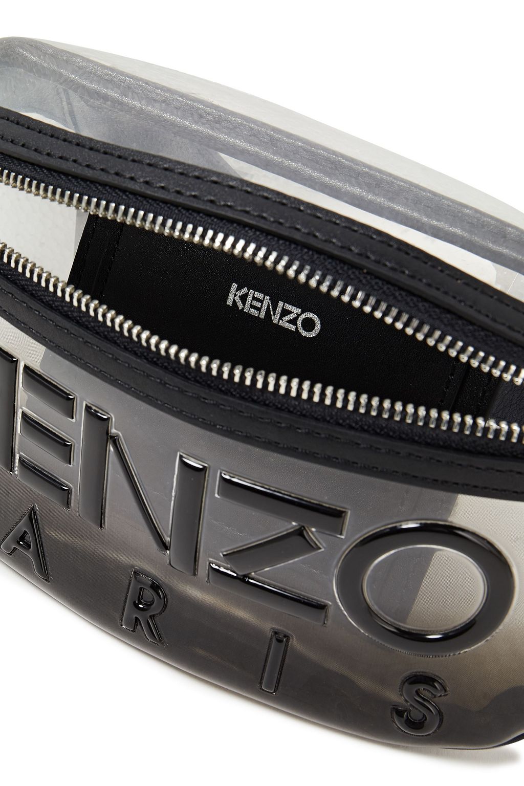 KENZO Appliquéd PVC and leather belt bag