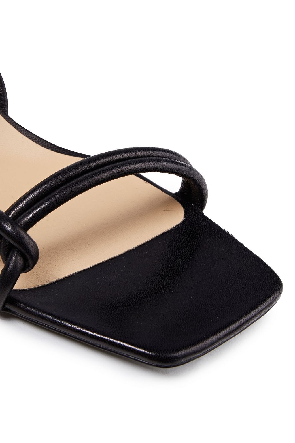 BY FAR Charlie knotted leather slingback sandals
