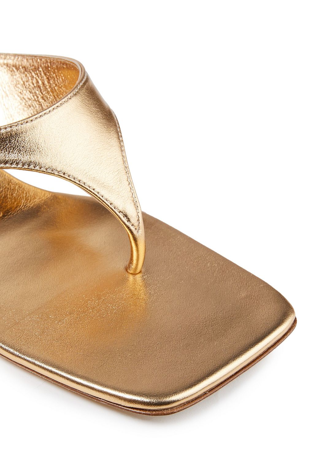 BY FAR Jackie metallic leather sandals