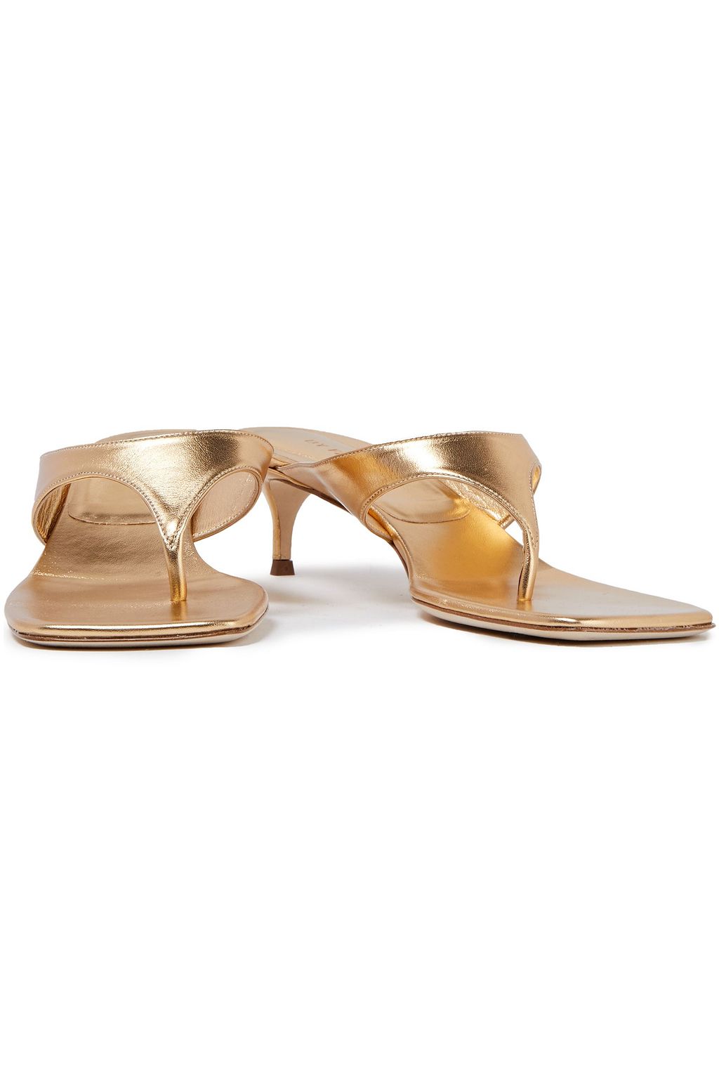 BY FAR Jackie metallic leather sandals