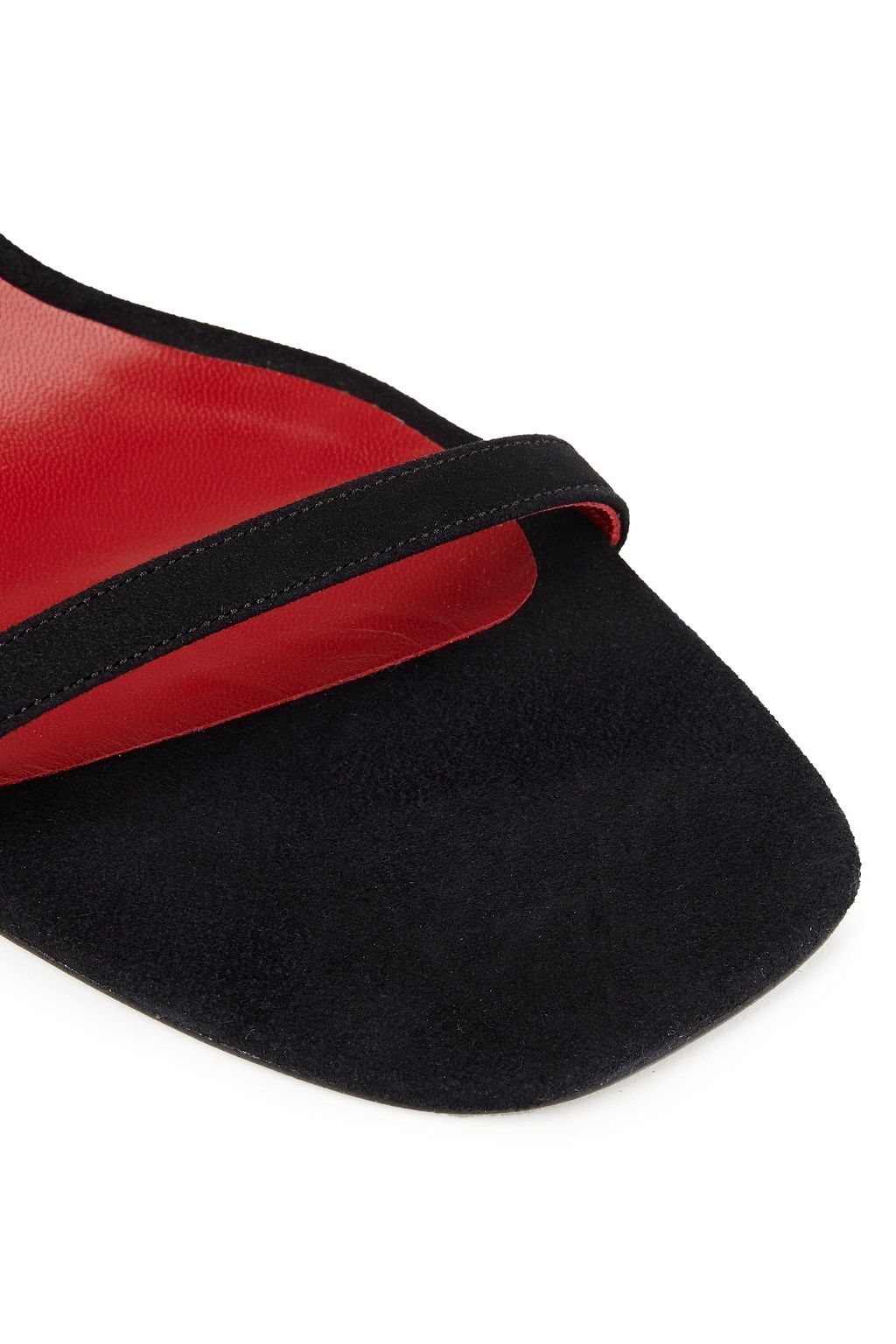 BY FAR Steffi suede wedge mules