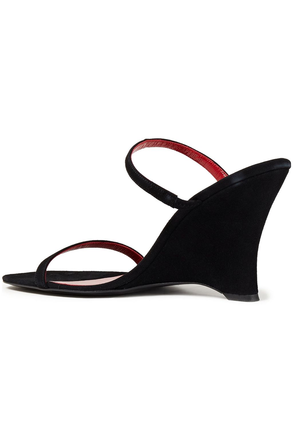 BY FAR Steffi suede wedge mules